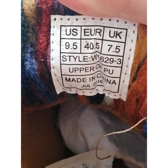 Globalwin Womens Sneakers Brown Lace Up Mid Top Work Shoe Multicolor Collar 9.5 - Picture 10 of 10